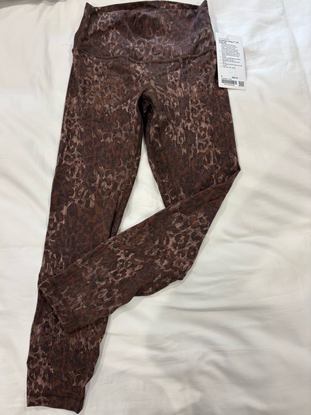 lululemon athletica Brown Leopard-Print High-Rise align Leggings NWT 6 SOLD OUT